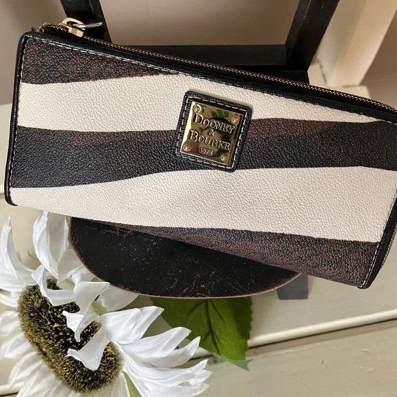 Dooney & Bourke Zebra Print Crossbody Bag with Red Accents - Picture 4 of 11